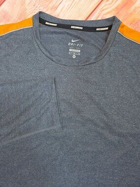 Nike Dri-Fit Running Long Sleeve Blue Athletic Shirt XL